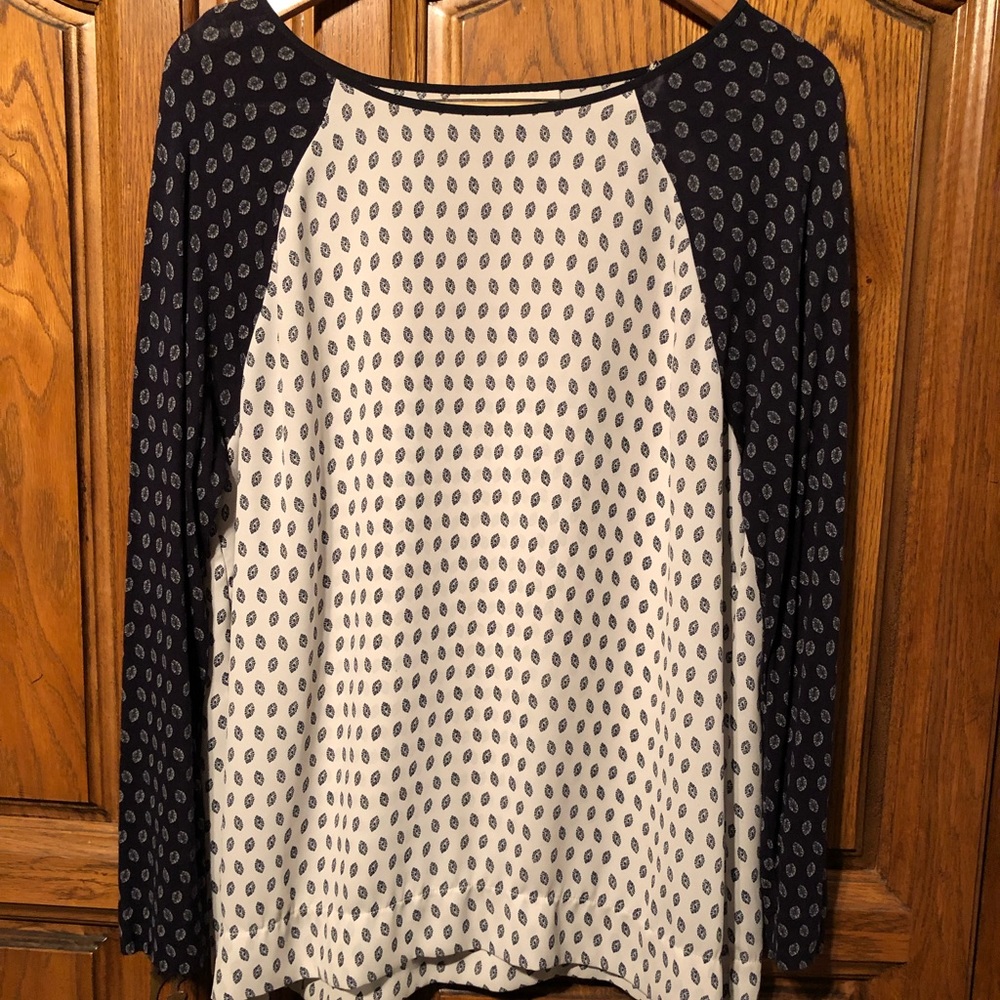 Loft Navy Long Sleeve Shirt